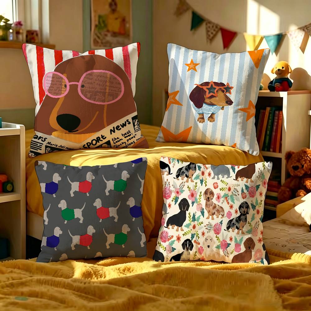 Home Textiles And Furnishing - Federa per cuscino con motivo Bassotto,