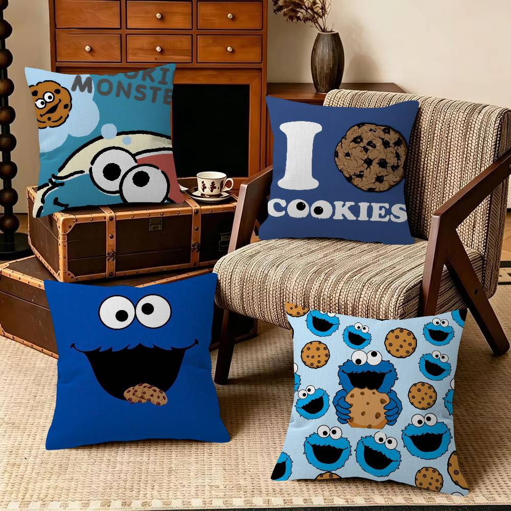 Home Textiles Inc - Cuscino Decorativo con Personaggio C-Cookies Monster,