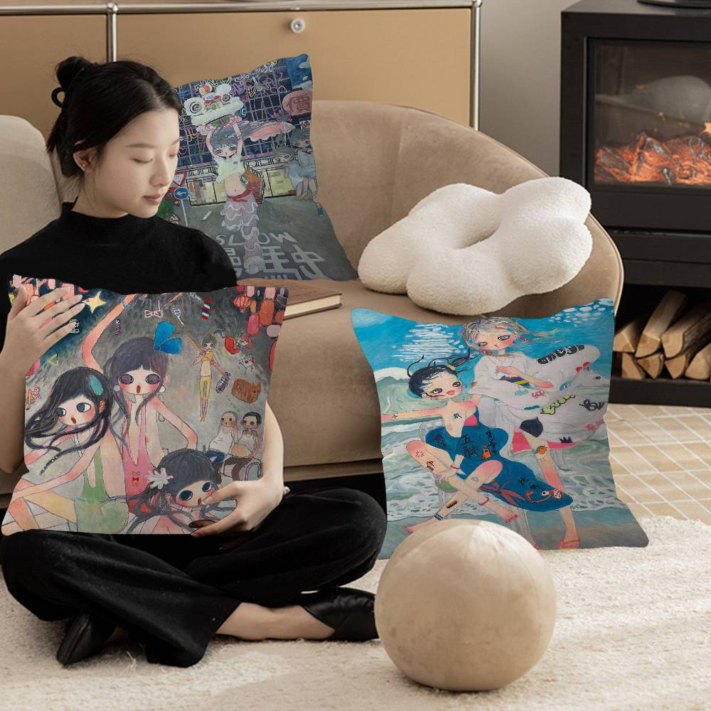 Aya Home Textiles - Fodera per Cuscino con Illustrazione Cartoon
