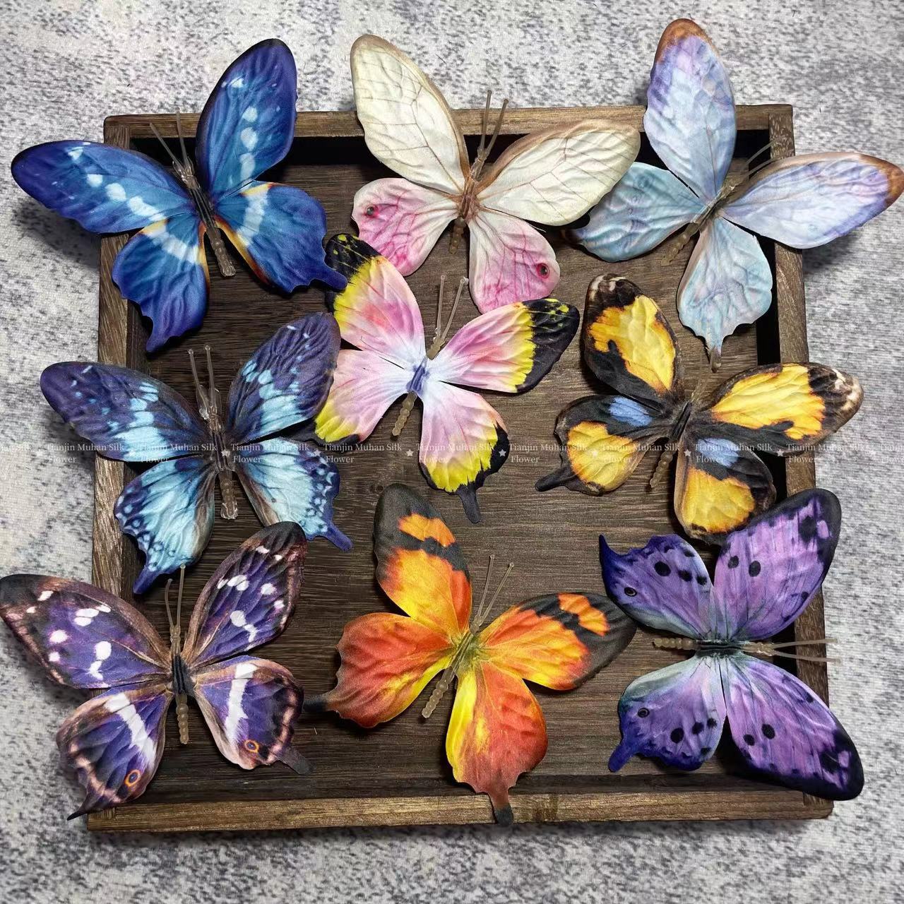 Home Textiles Designer - Set di 9 Grandi Farfalle Artificiali
