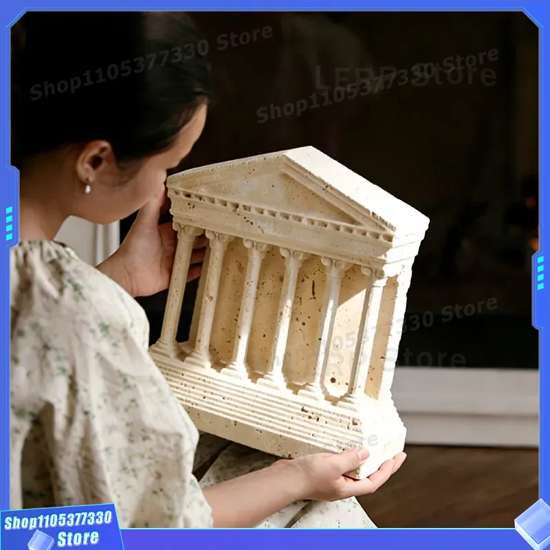 Home Textiles And Furnishing - Ornamento in Travertino Giallo di Lusso,