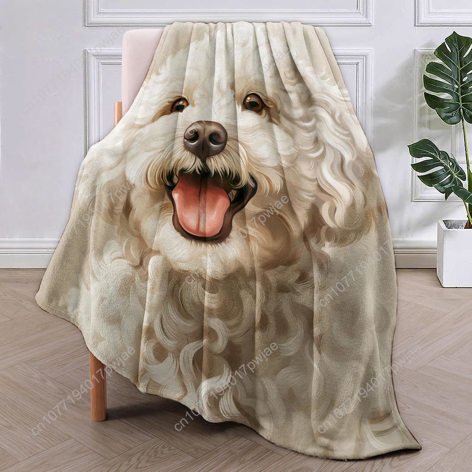 Coperta con ritratto di barbon - Home Textiles Designer recensione e prezzo